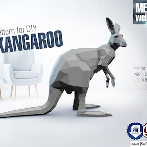 Kangaroo! Weld it yourself with Digital plan for metal. Set of digital files include: .pdf – scheme, .dxf – CNC cutting.