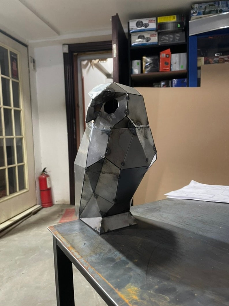 Owl sitting Weld it yourself with Digital plan for metal. Set of digital files include: .pdf scheme, .dxf CNC cutting. image 10