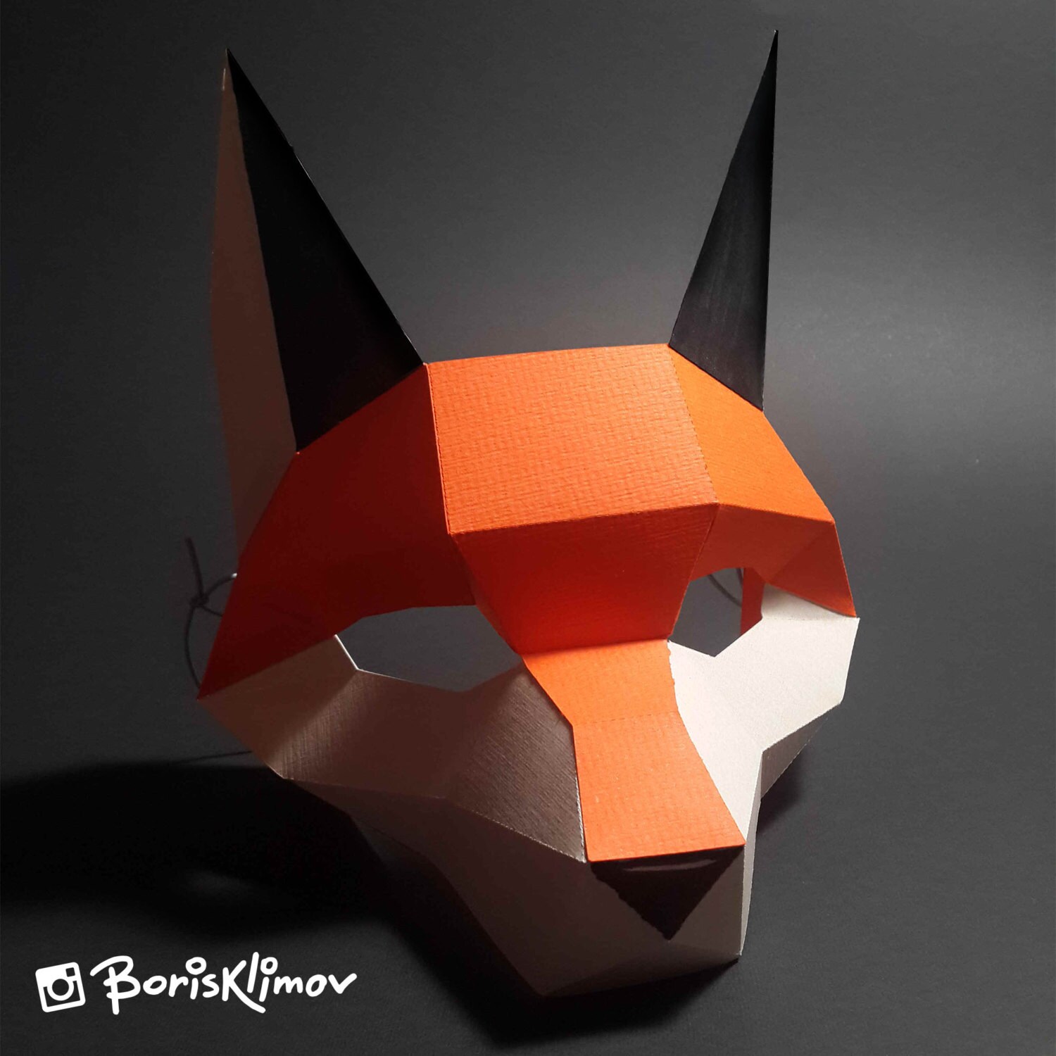 Papercraft World DIY 3D Fox Mask, Adult Unisex, Size: One Size