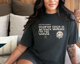 COLLAB TEE Featuring Rachel Holcomb | Thick Girls Club Comfort Colors T-Shirt, Crossfit Shirt, Body Positive, Crossfit Weightlifting Shirt