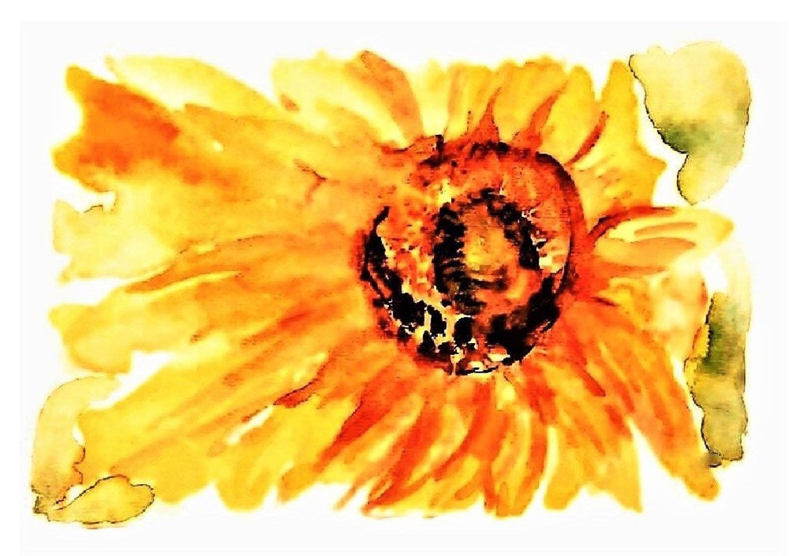 Sunflower Floral Print Flowers Art INSTANT DOWNLOAD Printable Wall