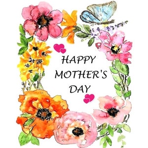 Mother’s Day Gift, Printable ,Mom Floral Print, Mother’s Day Flowers Art INSTANT DOWNLOAD Printable Wall Decorations