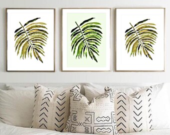 Palm Leaf Painting Printable Greenery Printable INSTANT DOWNLOAD Botanical Prints House Decorations