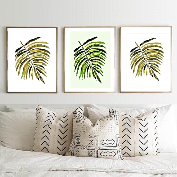 Palm Leaf Painting Printable Greenery Printable INSTANT - Etsy