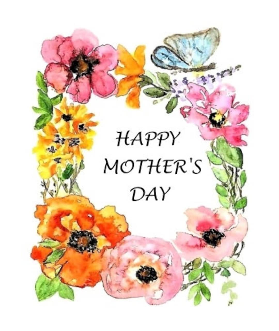 Mother’s Day Gift, Printable ,mom Floral Print, Mother’s Day Flowers ...