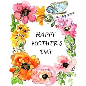 Mother’s Day Gift, Printable ,Mom Floral Print, Mother’s Day Flowers Art INSTANT DOWNLOAD Printable Wall Decorations