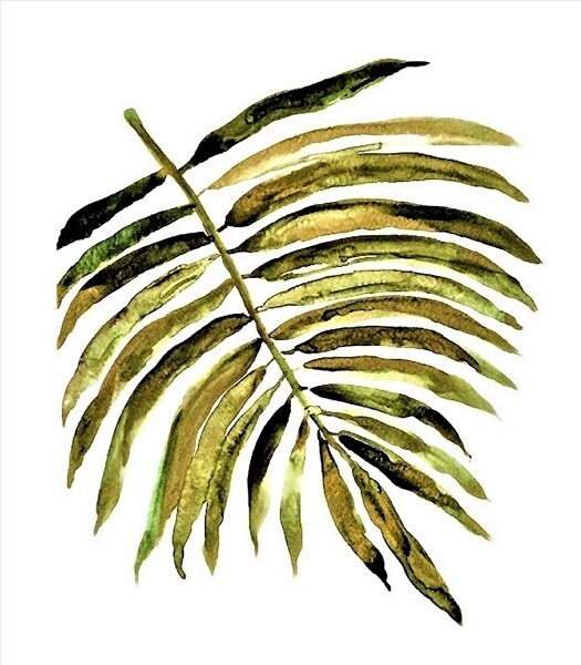 Palm Leaf Painting Printable Greenery Printable INSTANT DOWNLOAD ...