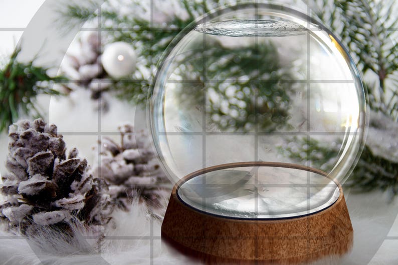 Snow Globe Digital Backdrop Christmas Background Instant | Etsy