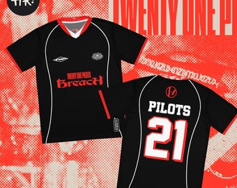 Twenty One Pilots Breach-inspiriertes Footballtrikot | Breach-Tour USA/EU | Fanartikel