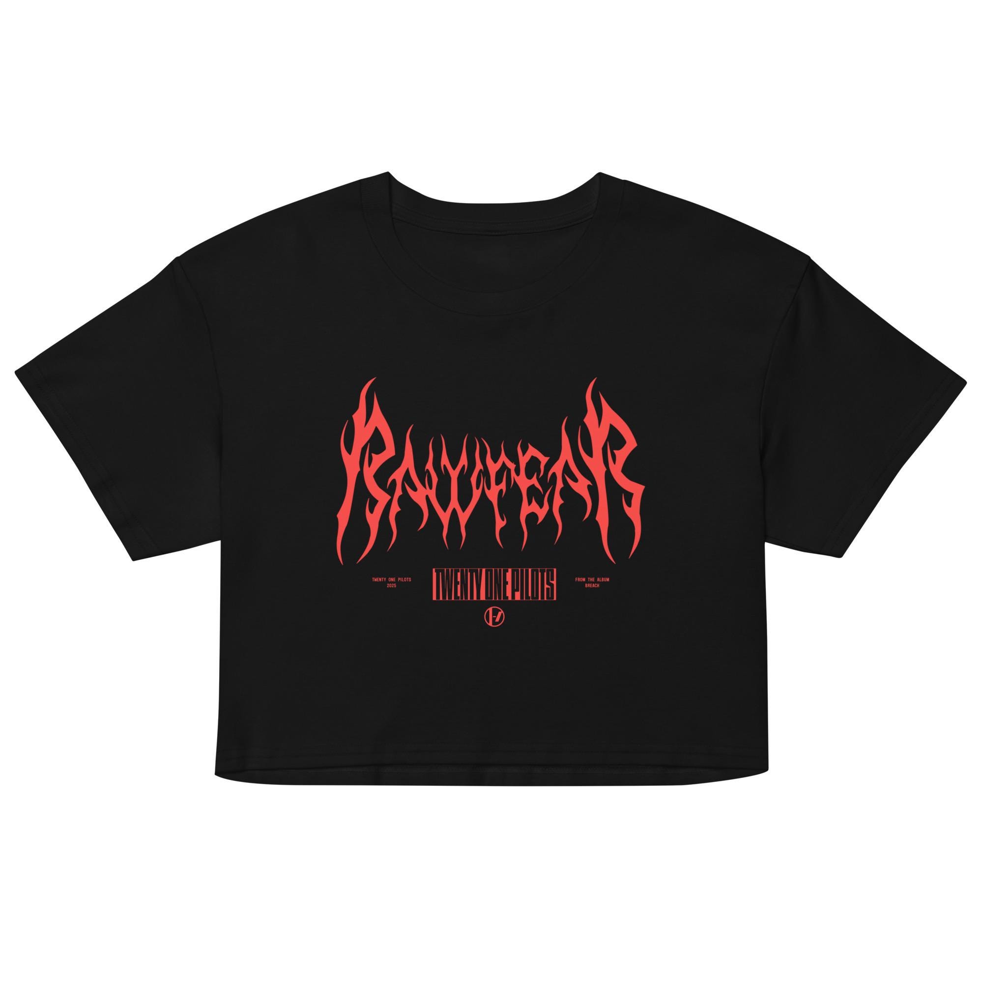 Twenty One Pilots Rawfear Crop T-Shirt | Oversized Cropped Tee | Breach Tour Europe Festivals | FREE SHIPPING EU