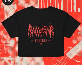 Twenty One Pilots Rawfear Inspired Crop Top T-Shirt | Oversized Cropped Tee | Breach Tour Europe Festivals | FREE SHIPPING EU