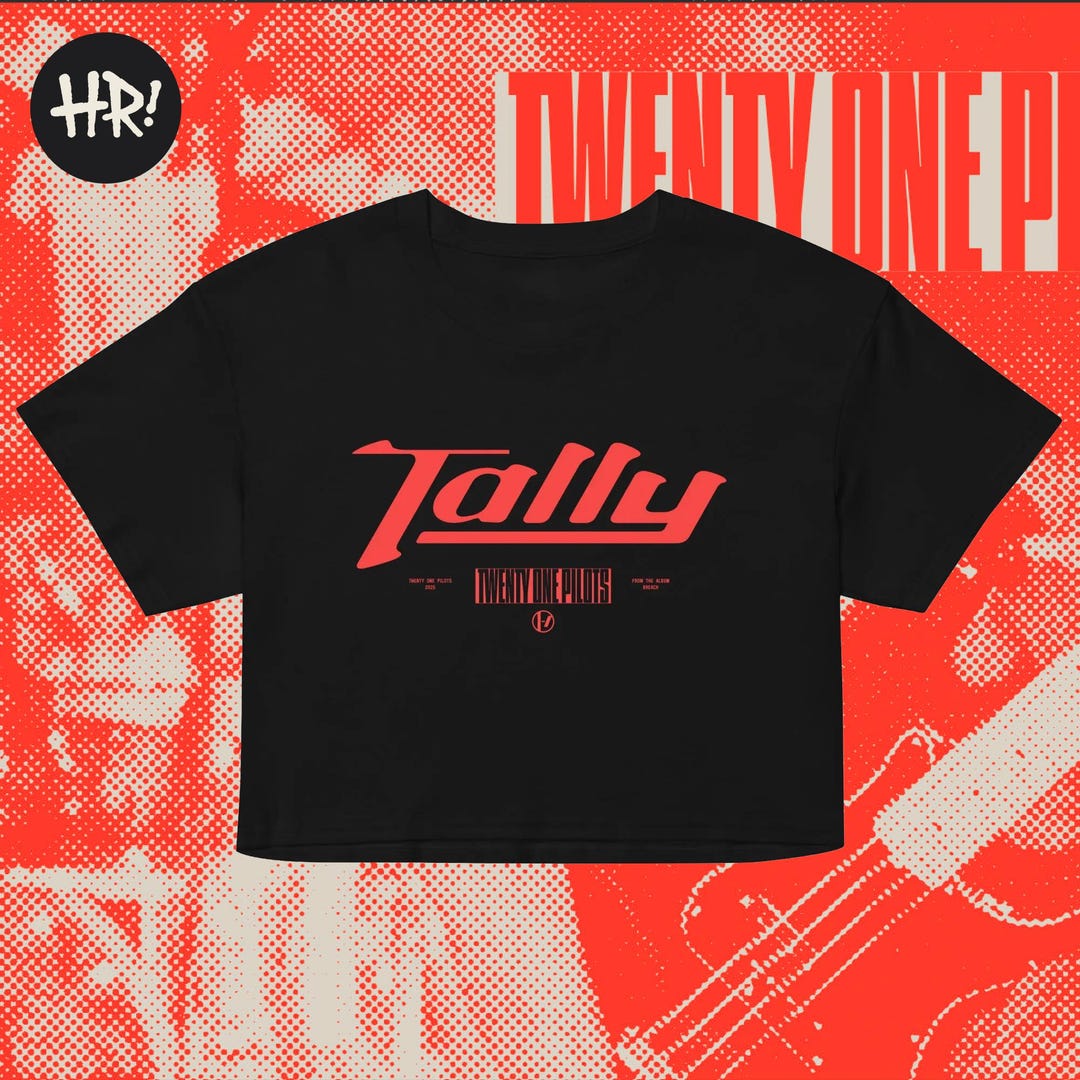 Twenty One Pilots Tally Inspired Crop Top T-shirt | Oversized Cropped Tee | Breach Tour Europe Festivals | FREE SHIPPING EU - Etsy