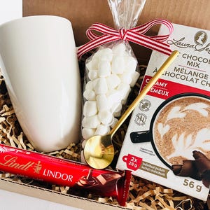 Coffret cadeau chocolat chaud | Coffret, Cadeau douillet, Cadeau pour elle, Cadeau pour lui, Cadeau pour une nouvelle maison, Panier cadeau, Mug, Cadeau d'un ami Nouvelle maison d'un collègue