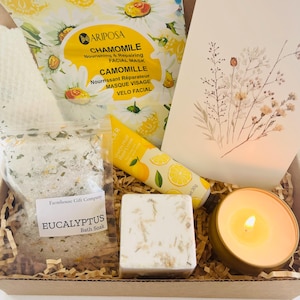 Gift box for her, Spa gift box, Spa gift set for her, Self care package, Spa gift box, Self care gift box, Care package, Mom Wife Eucalyptus