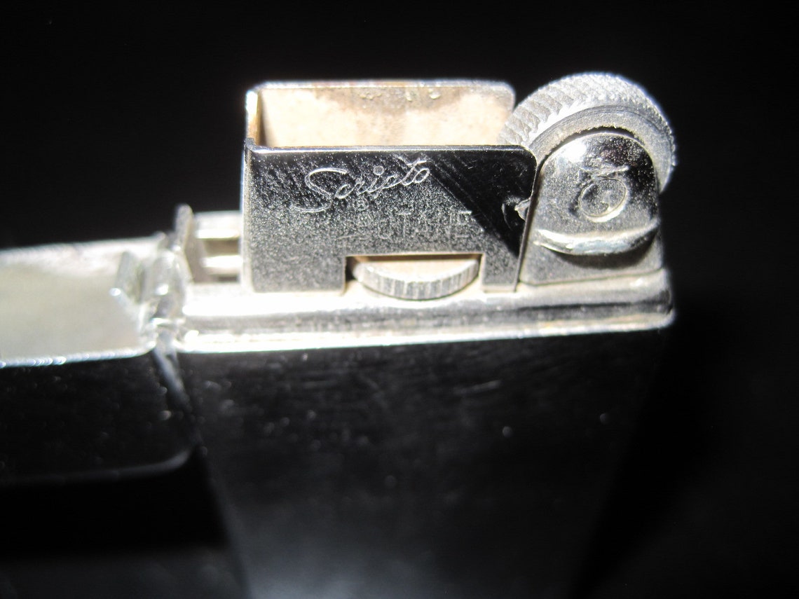 Vintage SCRIPTO BUTANE Silver Tone Gas Butane Lighter Etsy