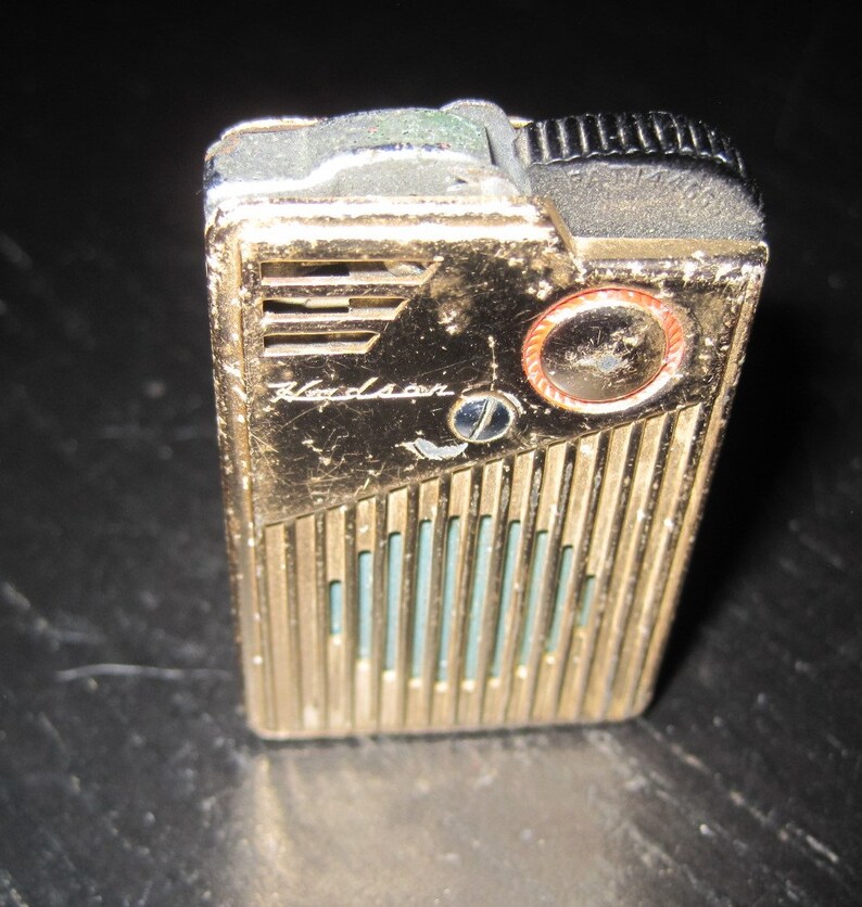 Vintage HADSON NOVELTY GOLD Tone Petrol Lighter Etsy