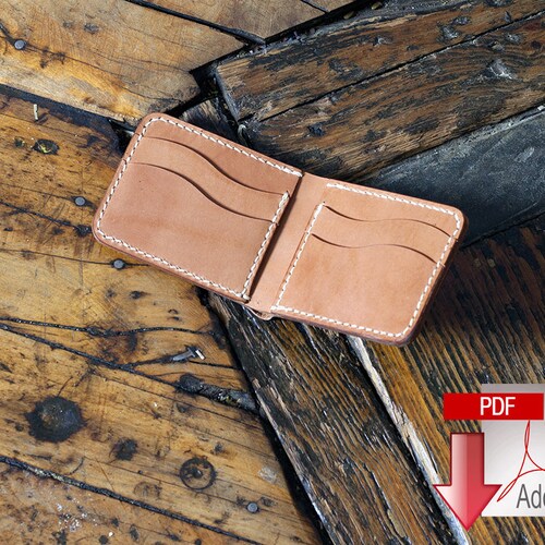 Leather Bi-fold Wallet With Hidden Pockets Digital Template - Etsy