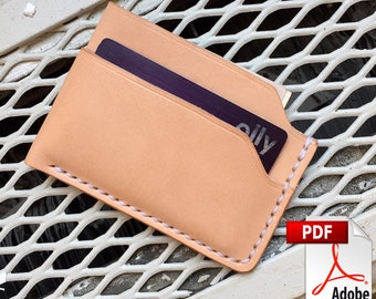 Leather Vertical 6 Pocket Wallet PDF Digital Template Set | Etsy