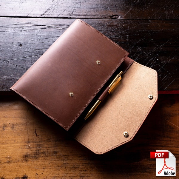 A5 Notebook Leather Case - Digital PDF Template Set - PRINT ONLY