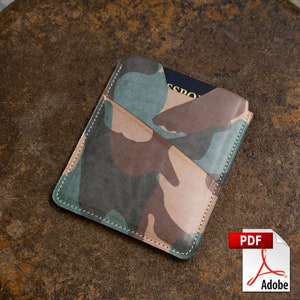 Leather Passport Sleeve PDF Pattern - Digital PDF Template Set