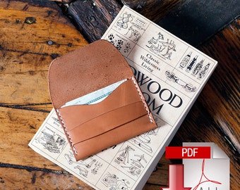 Leather Flap Wallet Digital PDF Template Set