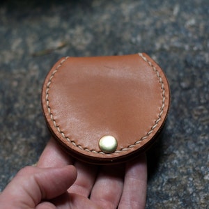 Leather Coin Pouch with Snap Closure Acrylic Template Leather Pattern image 4