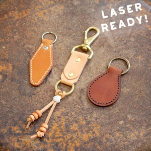 Leather Keychains Bundle Digital Pattern For LASER CUTTING - Laser Ready Files (Ai, Pdf, Eps, Svg)