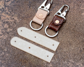 Single Rivet Leather Keychain Acrylic Template Set - Leathercraft Pattern