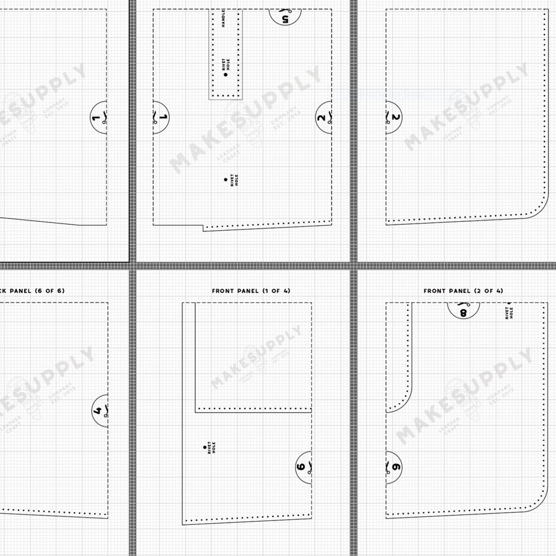 Leather Messenger Bag Digital PDF Template Set PDF Pattern Etsy