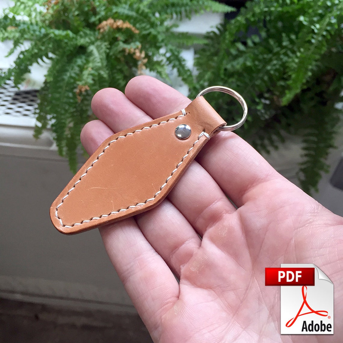Vintage Style Hotel Leather Keychain Digital PDF Template Etsy