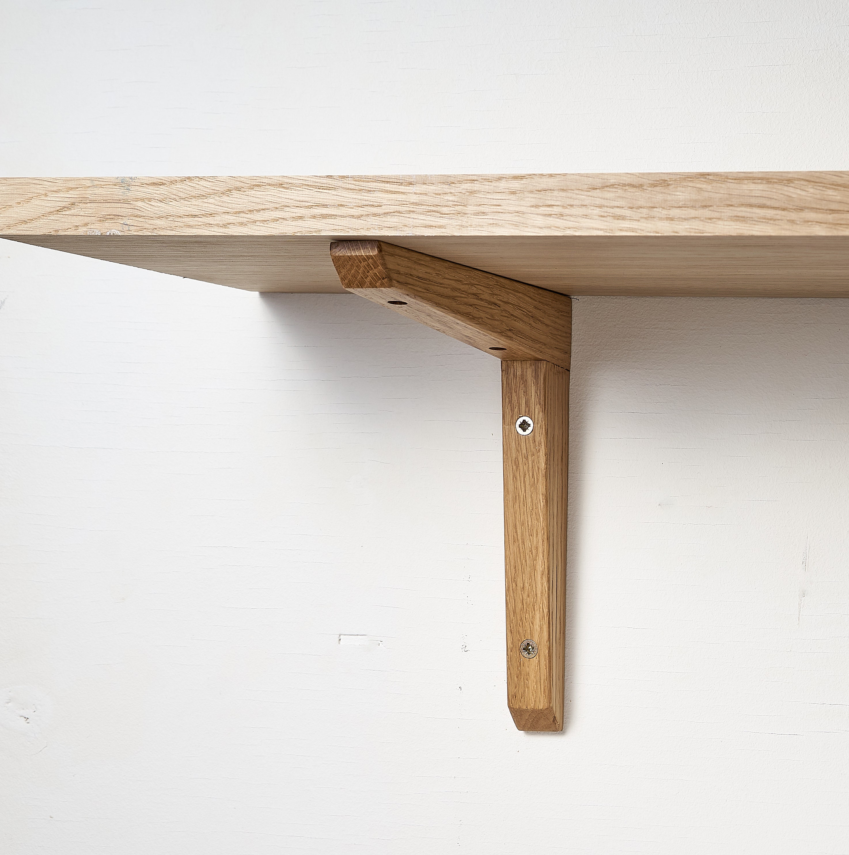 Solid Wood Brackets for Shelf, Oak L Bracket for 7 and More Shelves Etsy