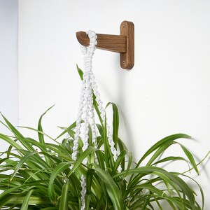 Wooden hook for planter, modern plant hook for wall image 10