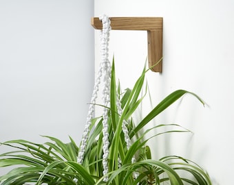 Wooden plant hanger for wall indoor