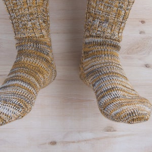 Hand knitted winter Women&#39;s girl&#39;s Woolen Socks yellow white brown handmade soft warm winter knit socks for boots