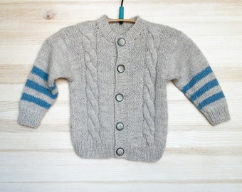 Beige Baby Strickjacke Baby Junge Kinder Strickjacke Baby Jungen Jacke Kleidung