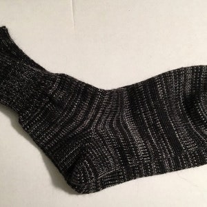Men&#39;s black gray melange knitted handmade mohair woolen socks winters warm socks gift for men him