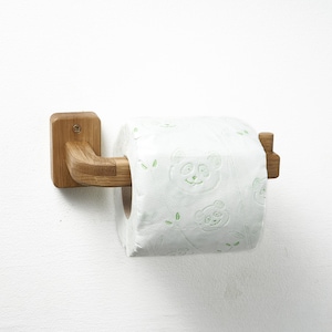 Wooden toilet paper holder with minimalistic design, Maple, European oak, American Black Walnut