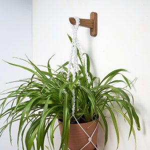 Wooden hook for planter, modern plant hook for wall image 2