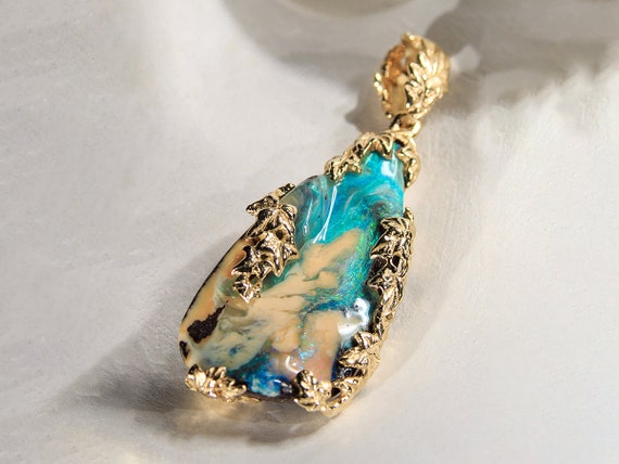 Australian Arts & Crafts Rhoda Wager Opal Pendant – Irene Byrne & Co