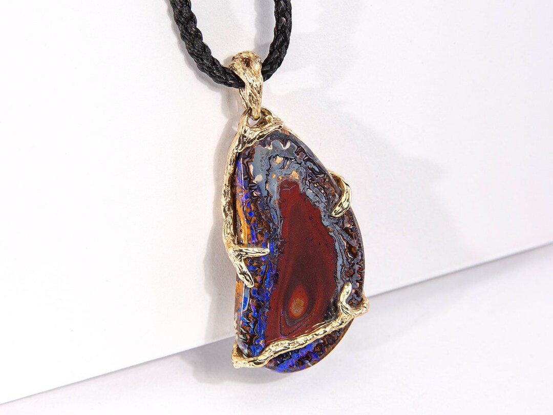 Pendentif Opale Boulder 57.30 Carats - Cabochon, Cadeau De Noël, Bijou Unique
