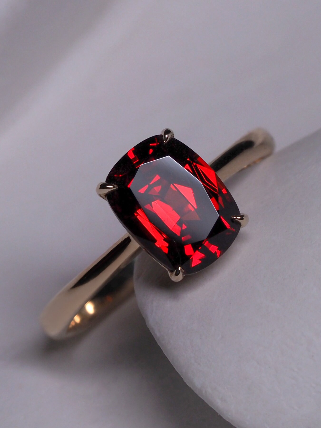 Almandine Red Garnet Gold Ring Sex and the City Gay Engagement pic