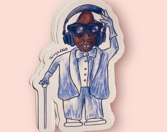 White Suit Beetlejuice, Howard Stern Vinyl Sticker, MTV, Wack Pack, the Stern Show, Howard Stern Gift