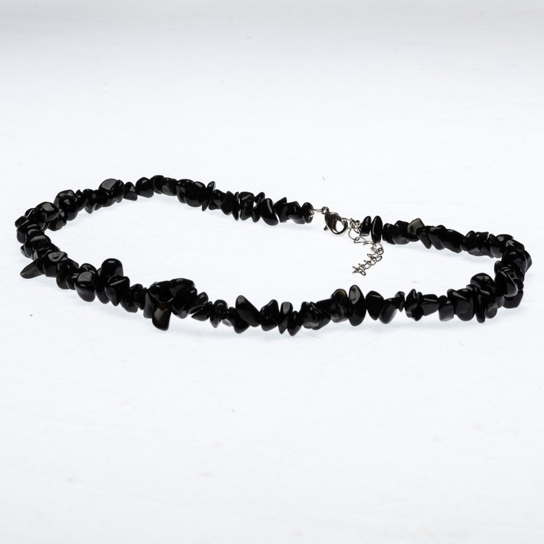 Black Obsidian Crystal Chip Necklace PROTECTION