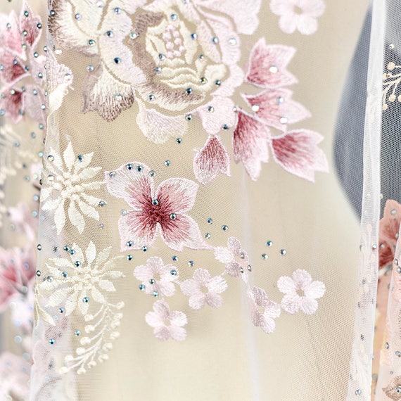 Tissu dentelle dentelle Polyester rose, Tulle dentelle Tissu avec des perles, bricolage dentelle de mariée en tissu résille 80c6d1 Tissu dentelle dentelle Polyester rose, Tulle dentelle Tissu avec des perles, bricolage dentelle de mariée en tissu résille 80c6d1