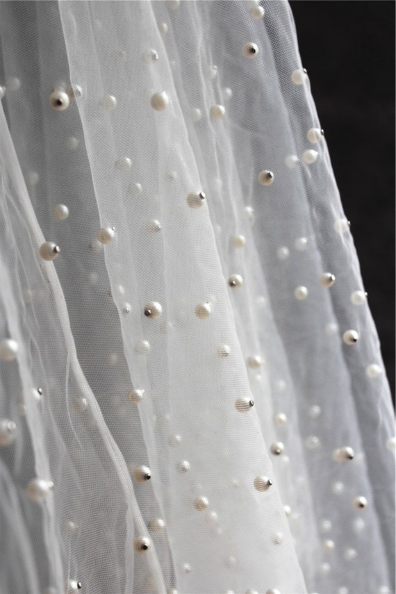 Tulle blanc perle perles dentelle résille, robe de soirée soirée de transparente tissu 0c06b3 Tulle blanc perle perles dentelle résille, robe de soirée soirée de transparente tissu 0c06b3