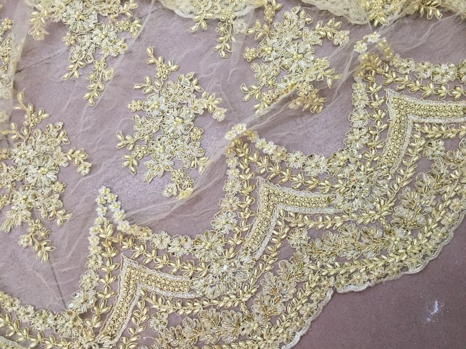 gold colour lace styles