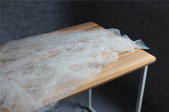 Tulle blanc perle perles dentelle résille, robe de soirée soirée de transparente tissu 0c06b3 Tulle blanc perle perles dentelle résille, robe de soirée soirée de transparente tissu 0c06b3
