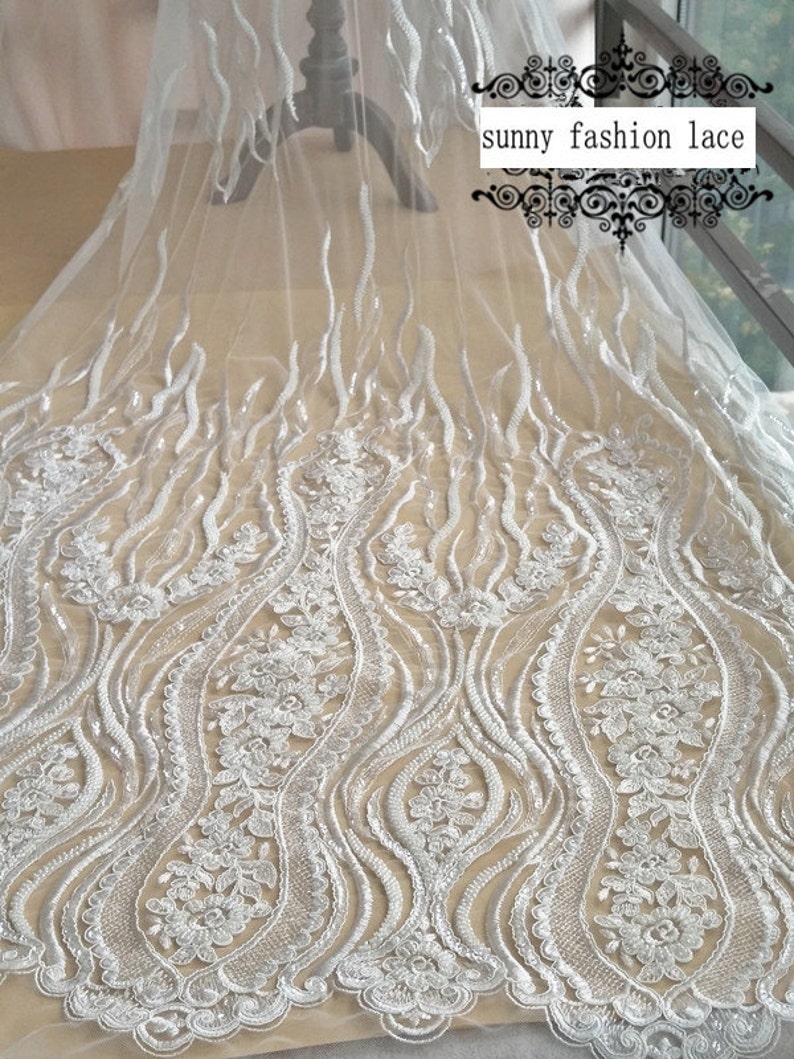 designer lace fabric by the yard