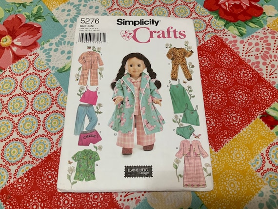 Simplicity Doll and Clothes Fabric Sewing Pattern 5276