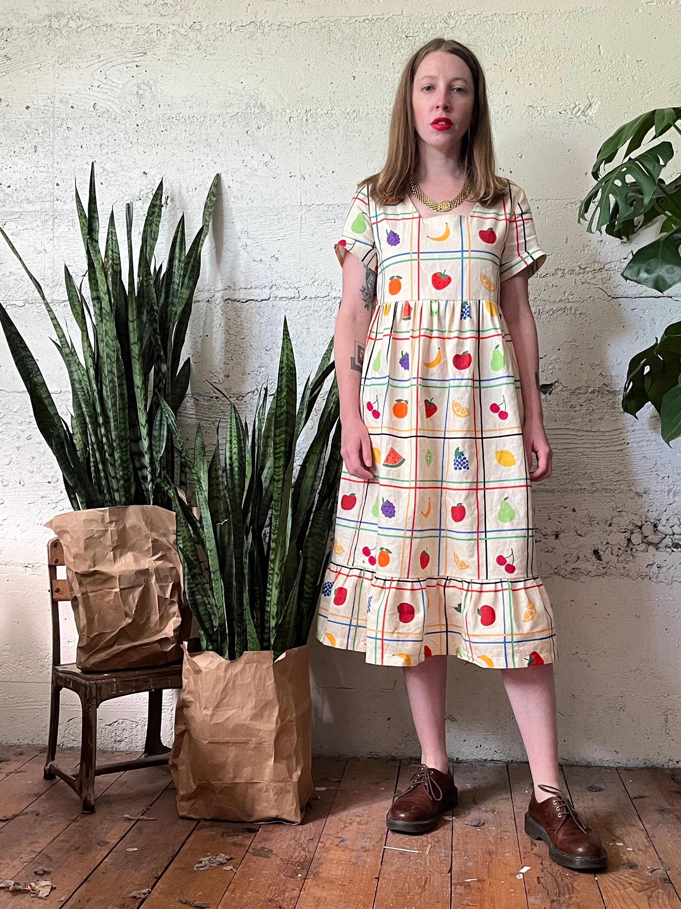 linen dress midi with sleeves The Linen Short-Sleeve Scoop Midi Dress main image 0